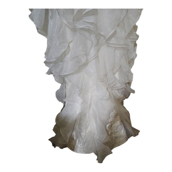 EDEN BRIDALS Strapless Crepe Wedding Dress Ballgown - Size 8 - Picture 8 of 10